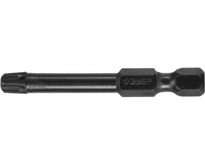 Биты ЗУБР "ПРОФИ" TORX, тип хвостовика E 1/4", T30, 50мм, 2шт, на карточке 26025-30-50-S2