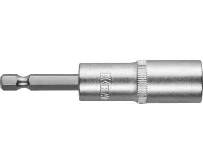 Бита KRAFTOOL с торцовой головкой, удлиненная, Cr-V, хвостовик E 1/4", 13мм 26396-13