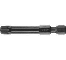 Биты ЗУБР "ПРОФИ" TORX, тип хвостовика E 1/4", T40, 50мм, 2шт, на карточке 26025-40-50-S2