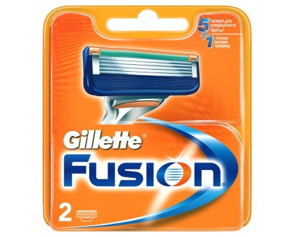 Кассеты сменные для бритья Gillette Fusion мужской, 2 шт в упаковке