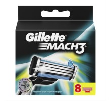 Сменные кассеты для бритья 8 шт., GILLETTE (Жиллет) Mach3