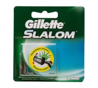 GILLETTE SLALOM СМЕННЫЕ КАСЕТЫ ДЛЯ БРИТЬЯ 3ШТ АЛОЭ