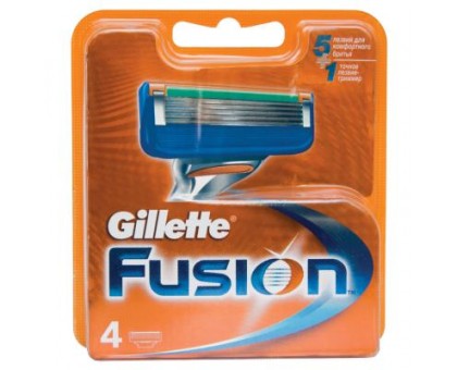 Сменные кассеты для бритья Gillette Fusion, 4шт