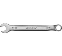 Ключ ЗУБР "МАСТЕР" гаечный комбинированный, Cr-V сталь, хромированный, 11мм 27087-11