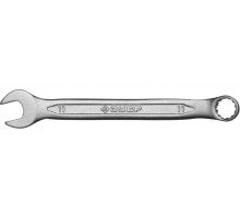 Ключ ЗУБР "МАСТЕР" гаечный комбинированный, Cr-V сталь, хромированный, 11мм 27087-11