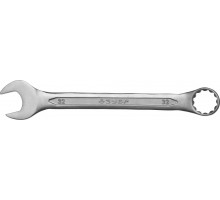 Ключ ЗУБР "МАСТЕР" гаечный комбинированный, Cr-V сталь, хромированный, 32мм 27087-32