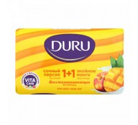 Крем-мыло туалетное Duru 1+1 Сладкий персик и Знойное манго, 80 г