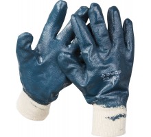 Перчатки ЗУБР рабочие с манжетой, с полным нитриловым покрытием, размер XL (10) 11272-XL
