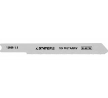 Полотна STAYER "PROFI", U118GF, для эл/лобзика, Bi-Metall, по металлу (0,5-1,5мм), US-хвост., шаг 1,1мм, 50мм, 3шт 15999-1,1