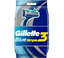 Станки для бритья Gillette Blue Simple 3 одноразовые, 4 шт