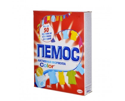 Порошок стиральный "Пемос. Color", для стирки цветного белья, 350 г