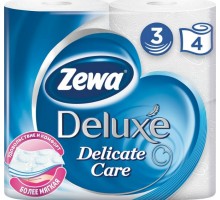 Бумага туалетная Zewa Deluxe Delicate care, 3-х слойная (4 шт.)