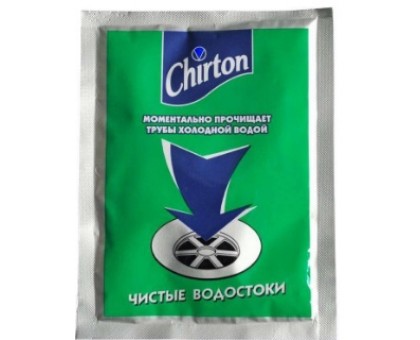 Средство для прочистки сливных труб холодной водой "Chirton" (гранулированный порошок), 60г