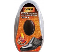 Губка для обуви из гладкой кожи TWIST черная с дозатором