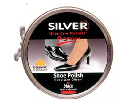Крем для обуви "Silver Premium Классик" черный, 50 мл