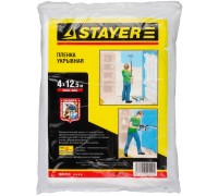 Пленка STAYER "MASTER" защитная укрывочная, HDPE, 12 мкм, 4 х 12,5 м 1225-15-12