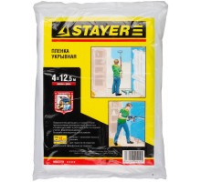 Пленка STAYER "MASTER" защитная укрывочная, HDPE, 12 мкм, 4 х 12,5 м 1225-15-12