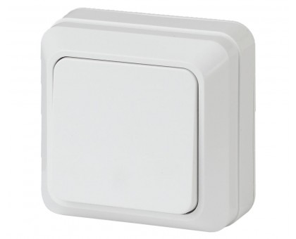 Выключатель Intro 2-101-01, 10АХ-250В, открытая установка, Quadro, белый