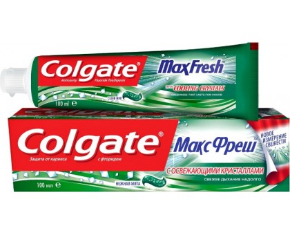 Зубная паста Colgate "МаксФреш", нежная мята, 100 мл