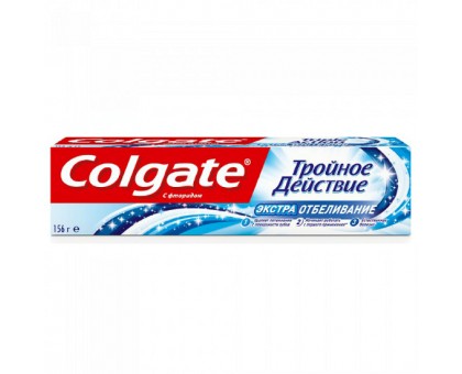 Зубная паста Colgate Тройное действие Экстра отбеливание, 100мл